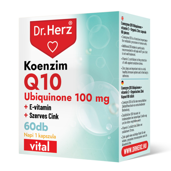 DR Herz Koenzim Q10 100 mg 60 db kapszula doboz