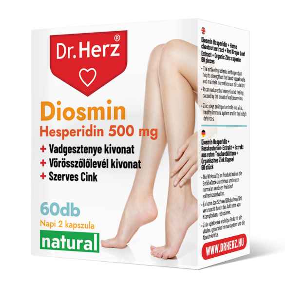 DR Herz Diosmin Hesperidin 500 mg 60 db kapszula doboz