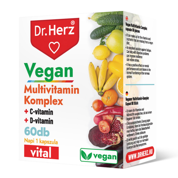 Dr. Herz Vegan Multivitamin Complex kapszula 60db DOBOZOS