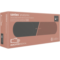   Santex® anatomic púdermentes latex vizsgáló kesztyű púderes 8.5 L-XL
